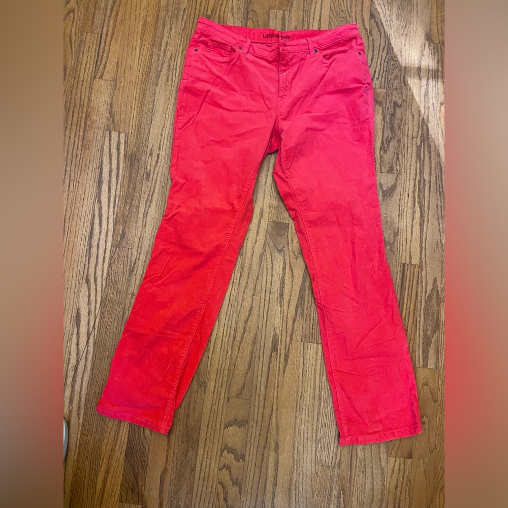 Lands End Cord Red Pants